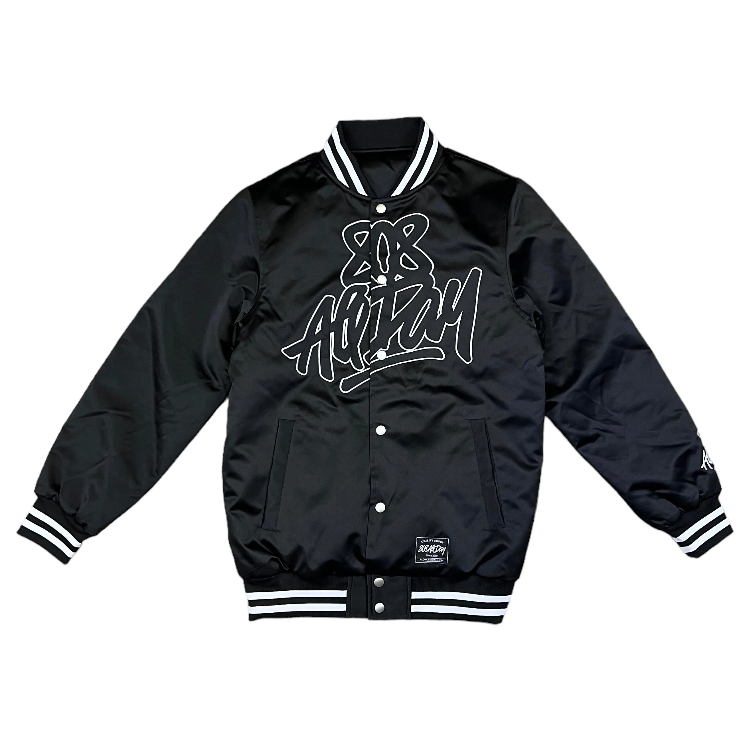 808ALLDAY  Black Satin Jacket