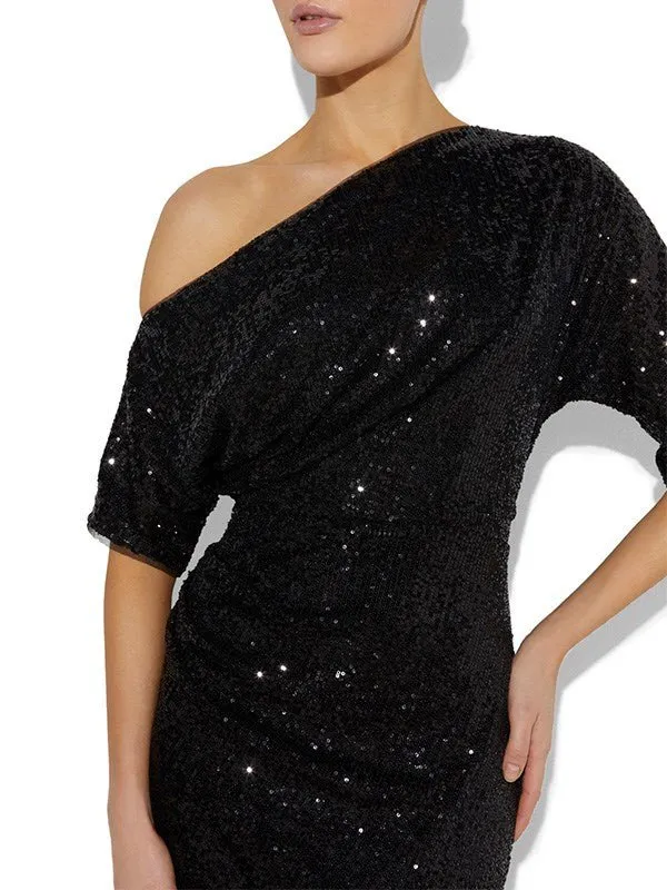 Apollo Black Sequin Dress