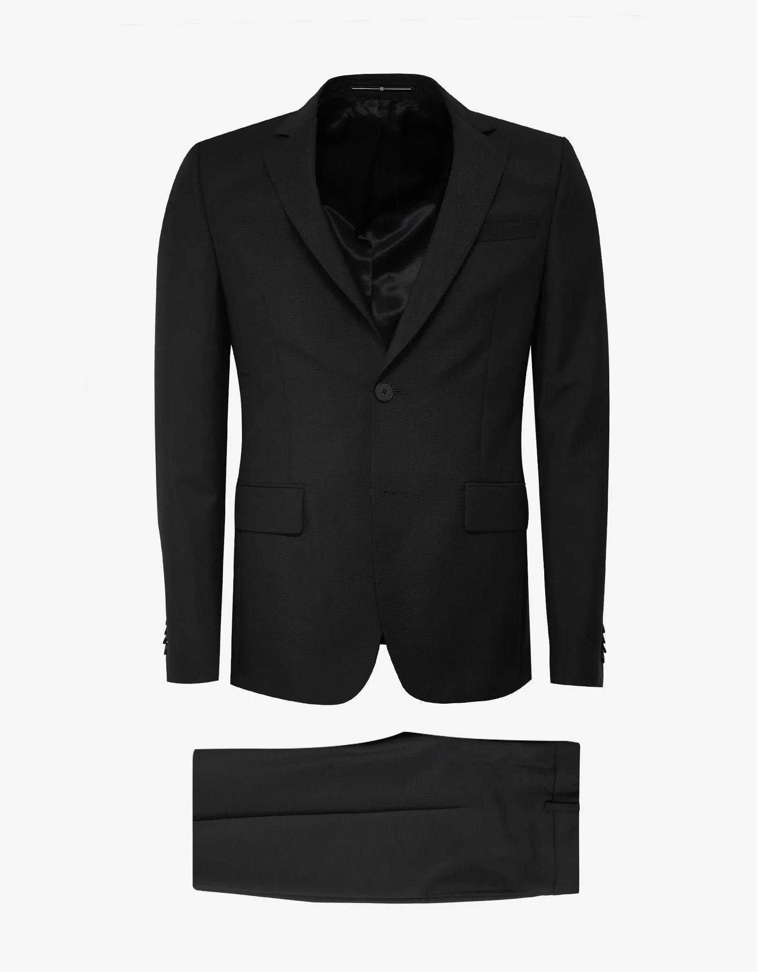 Black Mohair Blend Slim Fit Suit