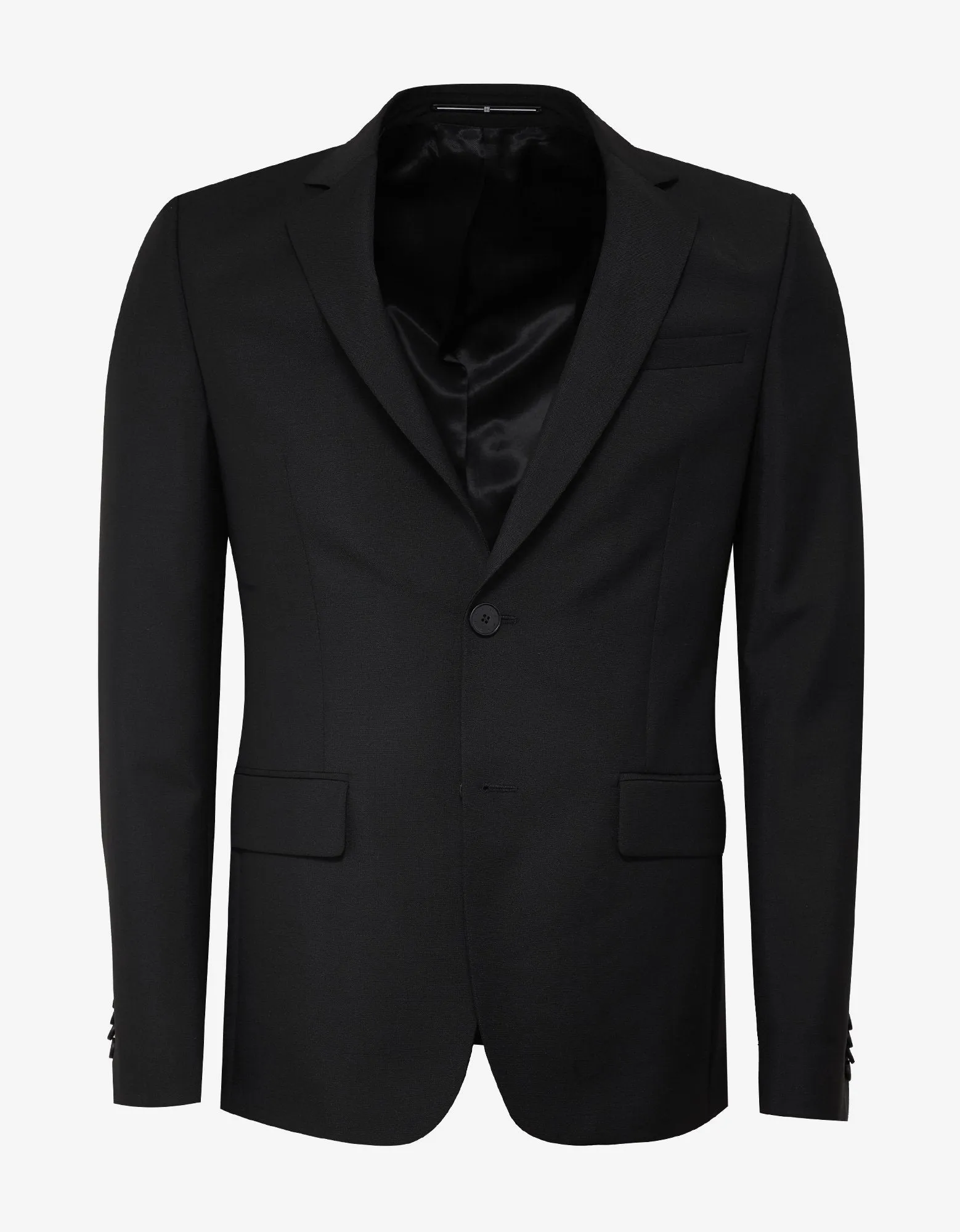 Black Mohair Blend Slim Fit Suit