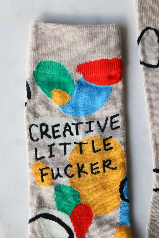 Creative Little Fucker Mens Crew Socks