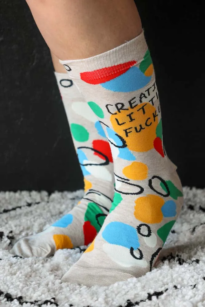 Creative Little Fucker Mens Crew Socks