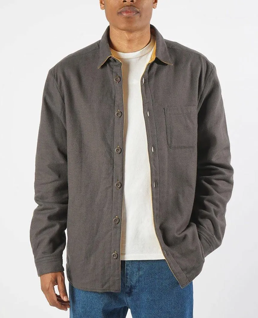 Flannel Jersey Reversible Graphite Mustard Jacket