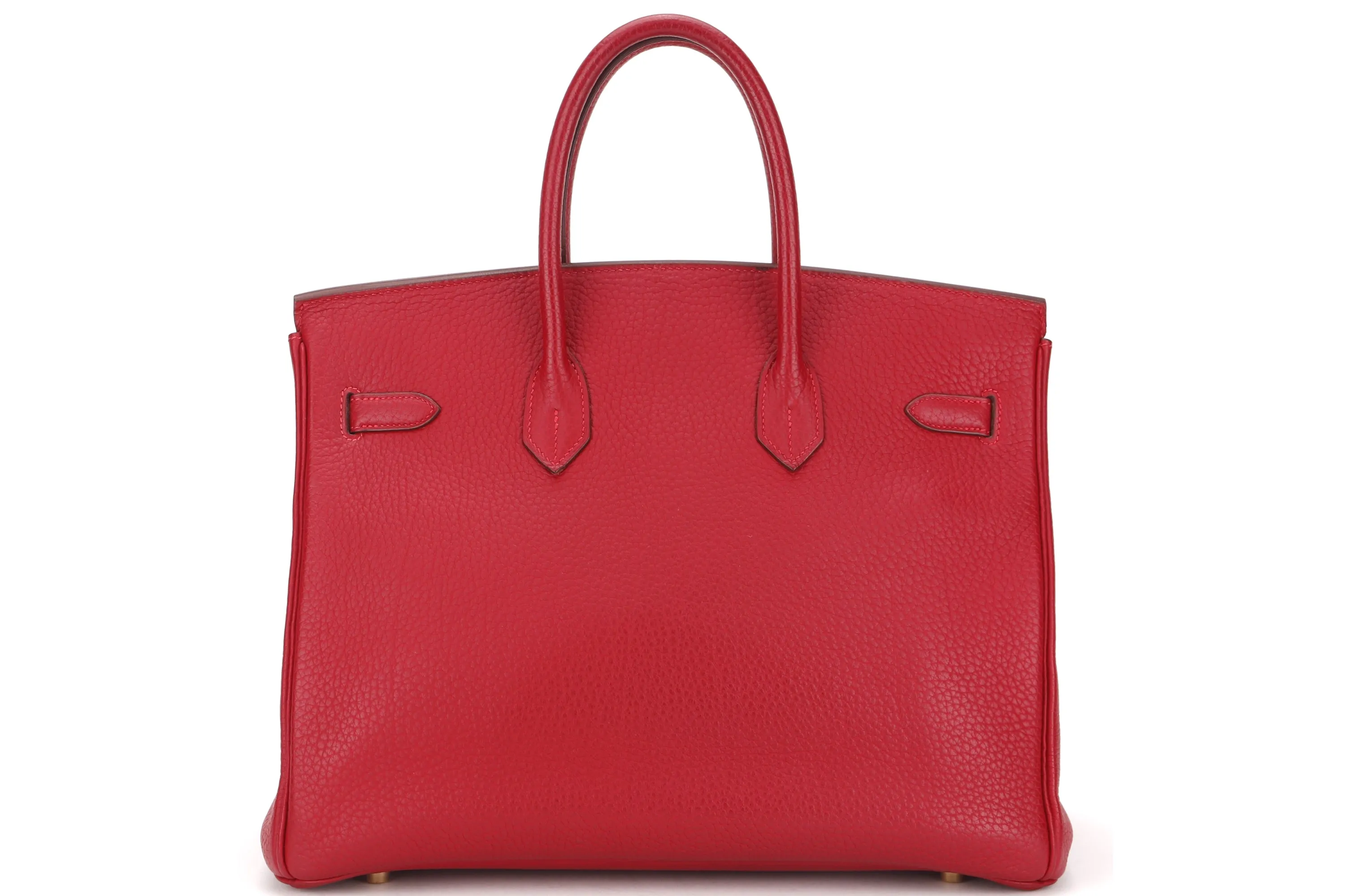 HERMES BIRKIN 35 (STAMP G) ROUGE VERMILLON TOGO LEATHER GOLD HARDWARE, WITH LOCK, KEYS, RAINCOAT & DUST COVER