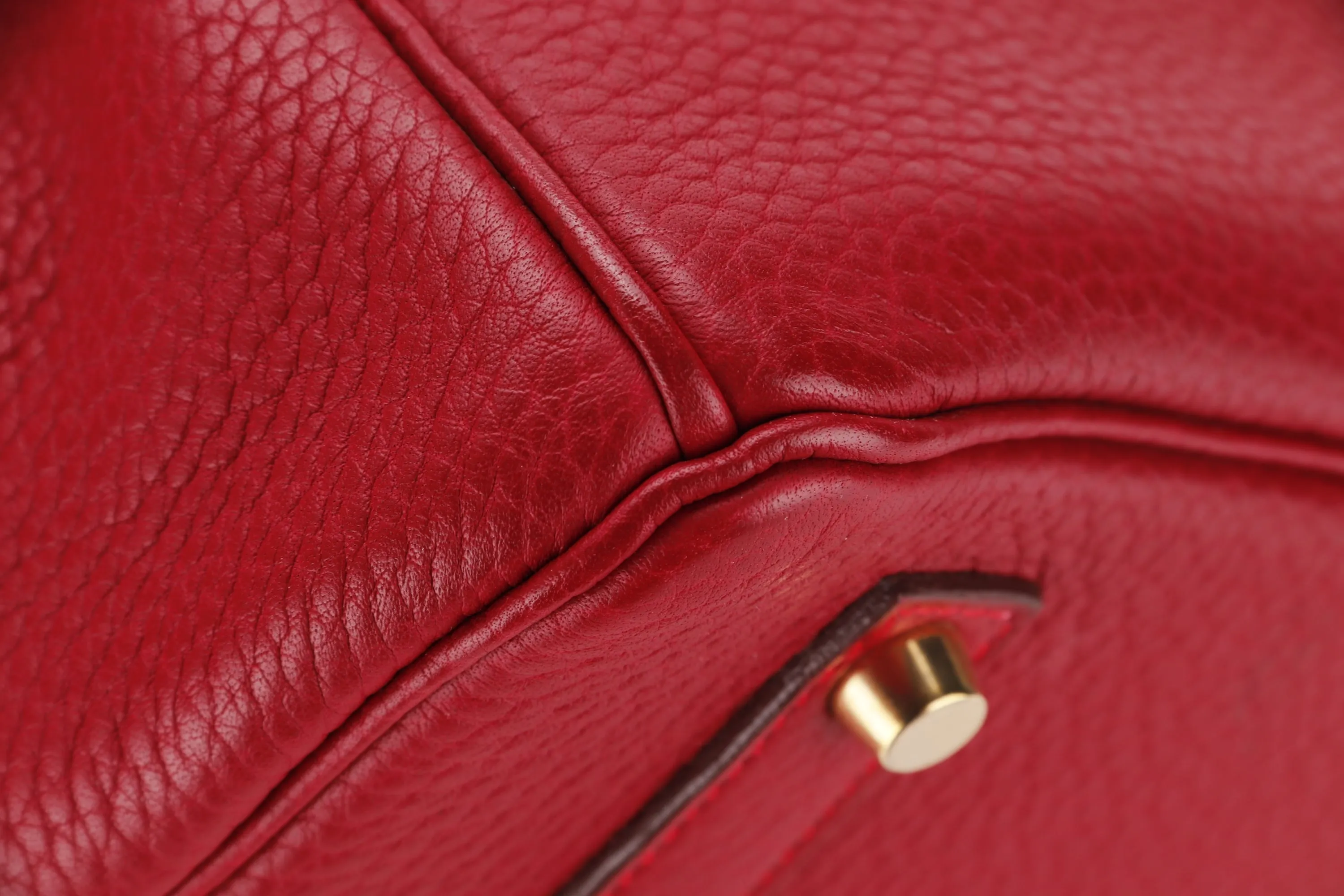 HERMES BIRKIN 35 (STAMP G) ROUGE VERMILLON TOGO LEATHER GOLD HARDWARE, WITH LOCK, KEYS, RAINCOAT & DUST COVER