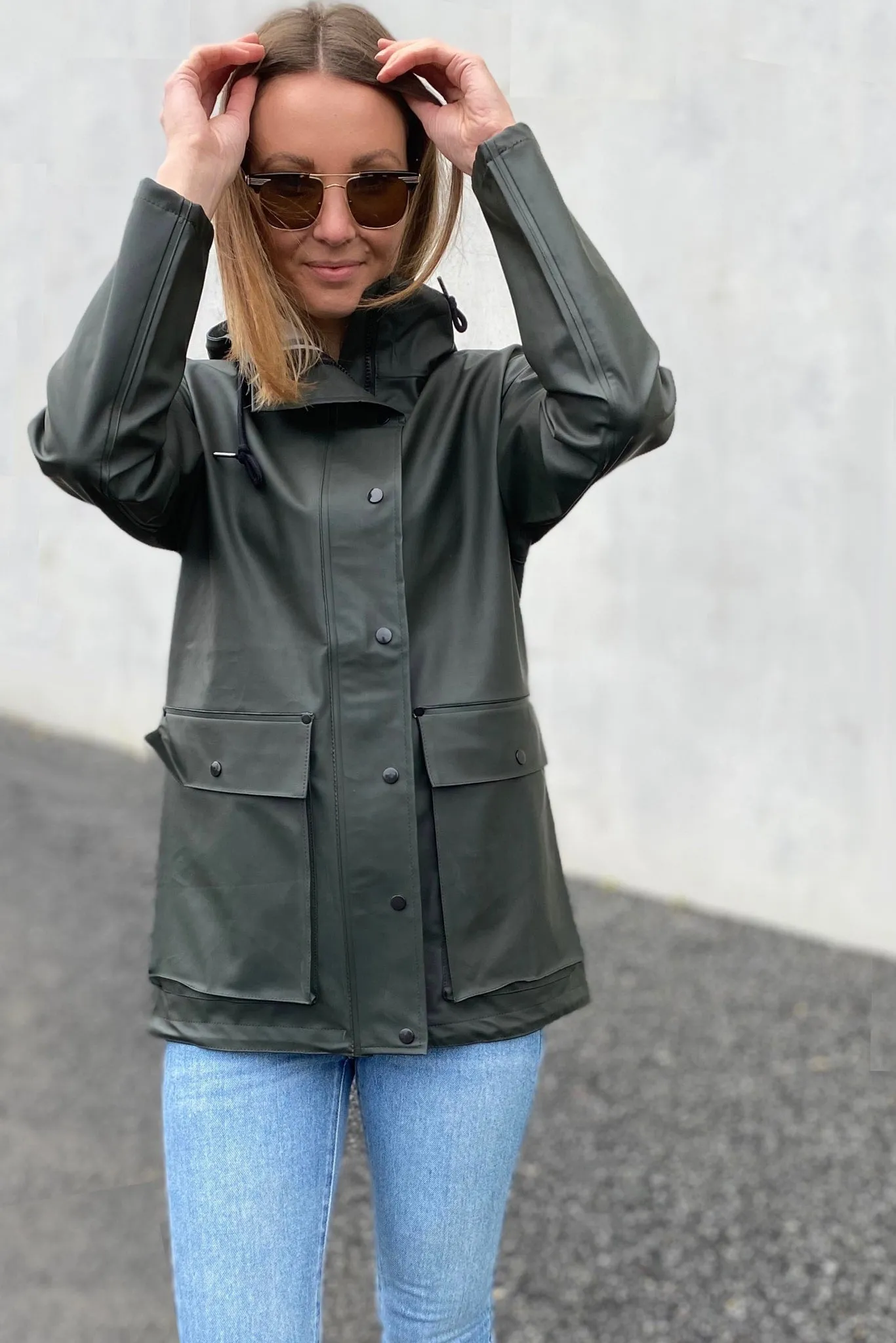 Hunter Green Raincoat