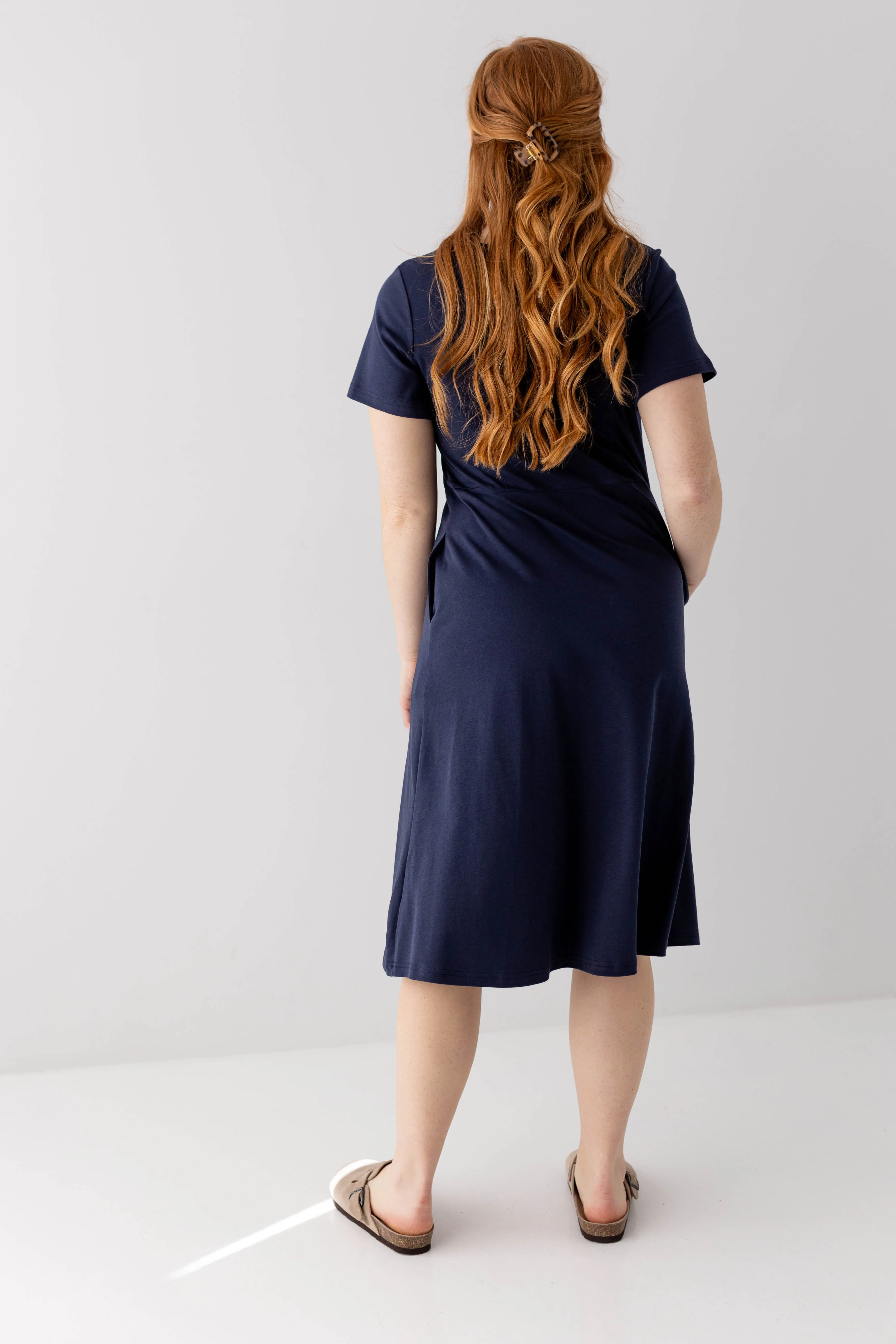 'Marianne' Fit & Flare Cotton Blend Dress