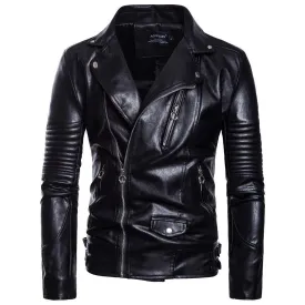 Men's Punk Lapel Multi-zips Jackets