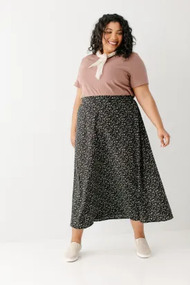 Plus 'Lorelei' Ditsy Floral Midi Slip Skirt FINAL SALE