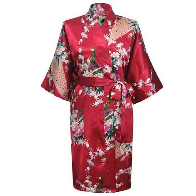 Rayon Bath/home/Nightwear Floral Robe