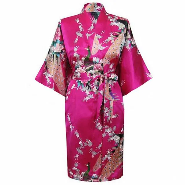 Rayon Bath/home/Nightwear Floral Robe