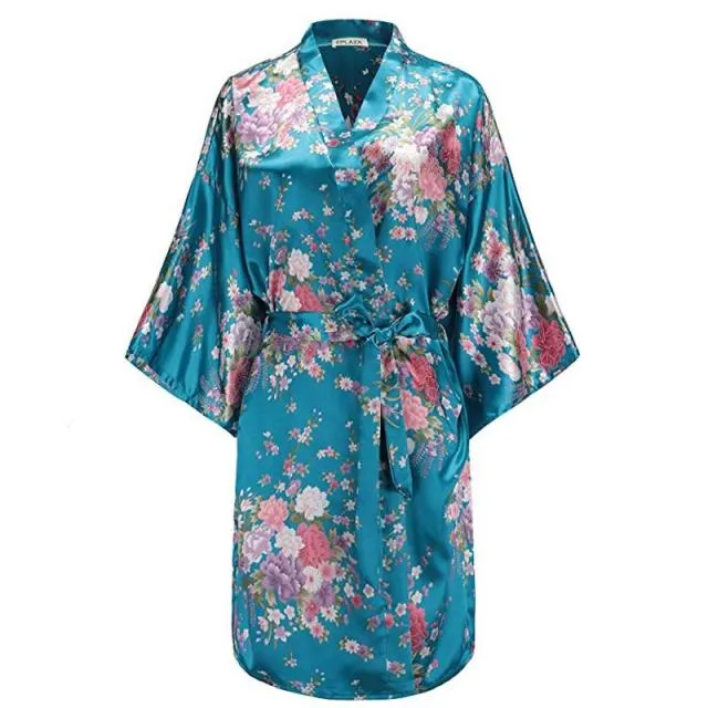 Rayon Bath/home/Nightwear Floral Robe