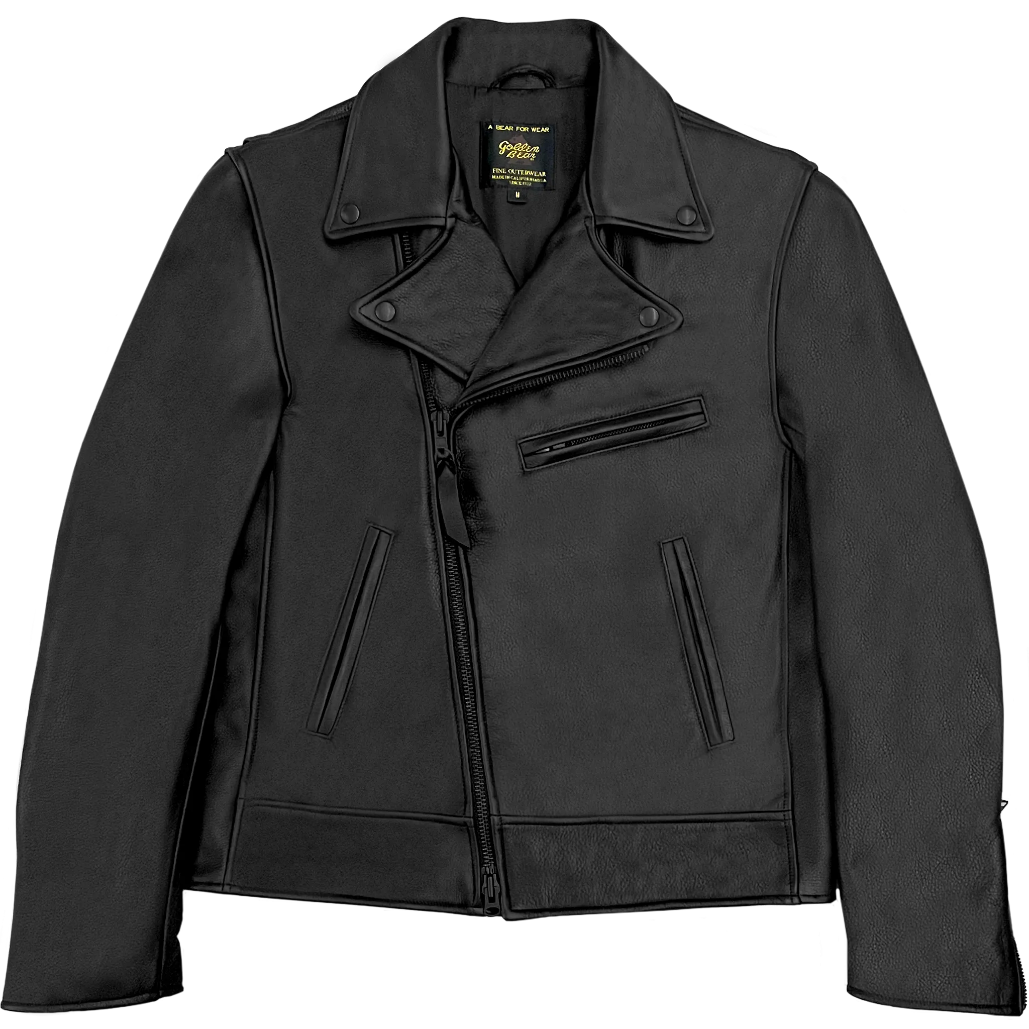 The Brannan - Black Lapelled motor Jacket