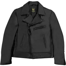 The Brannan - Black Lapelled motor Jacket